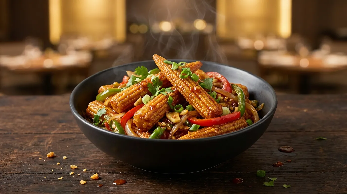 Authentic Chilli Baby Corn - Famous HD Biryani McKinney