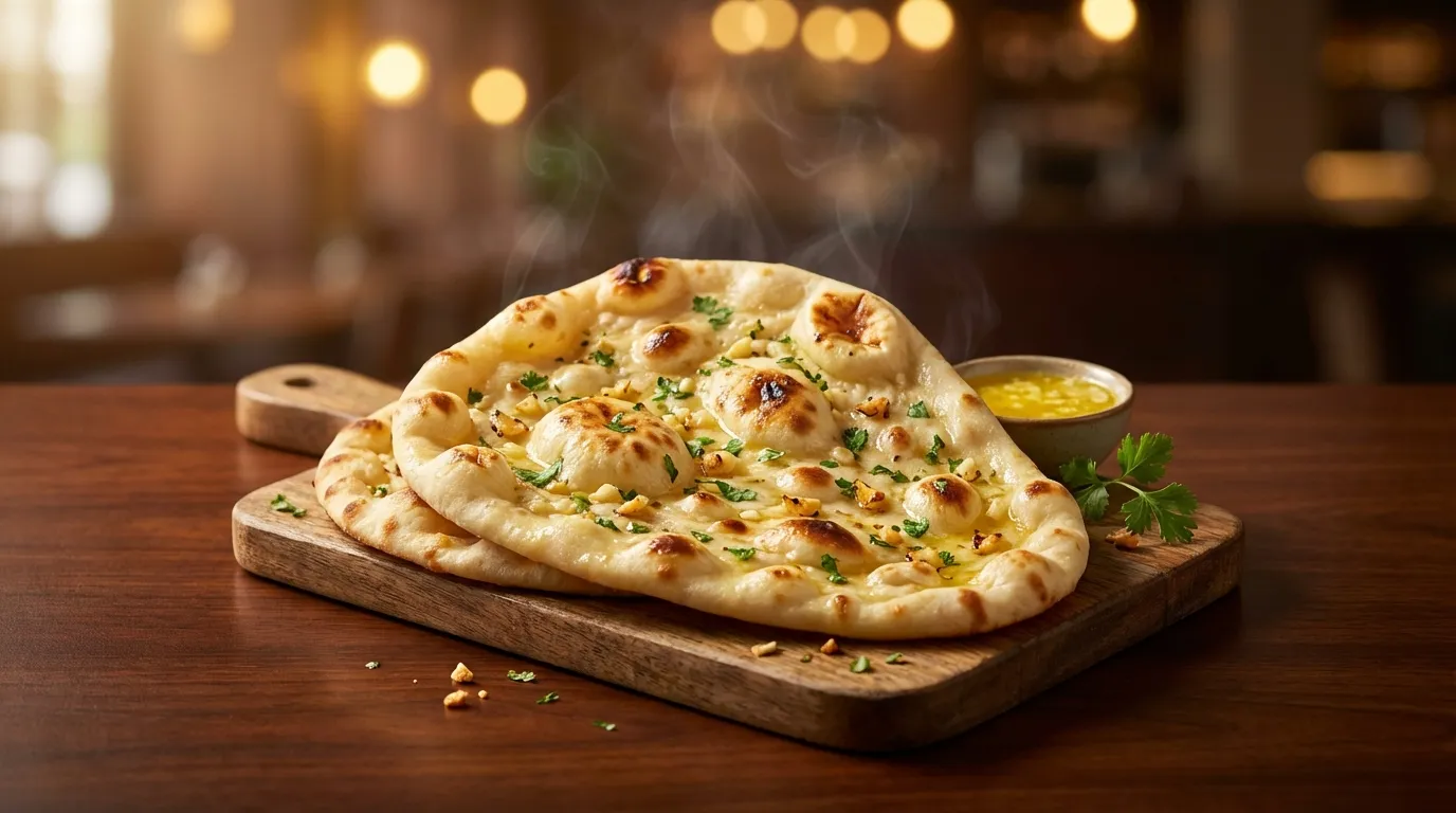 Authentic Garlic Naan - Famous HD Biryani McKinney