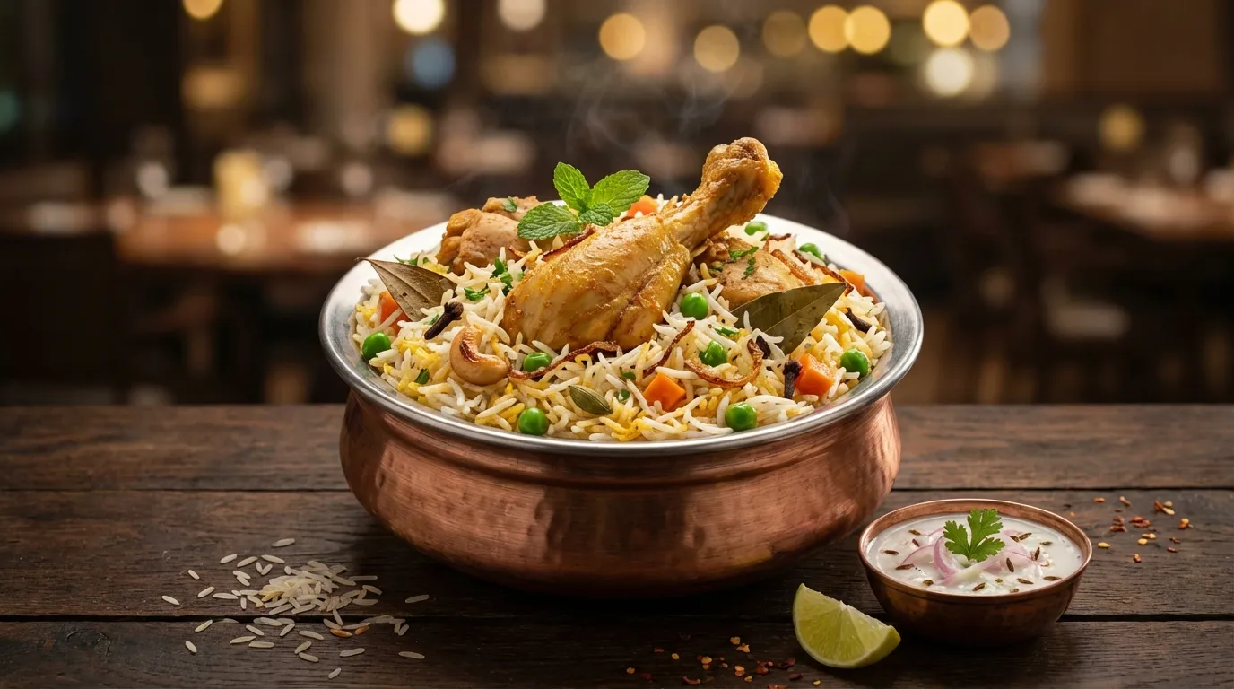 Hyderabadi CHICKEN PULAV – BONE IN - Famous HD Biryani McKinney