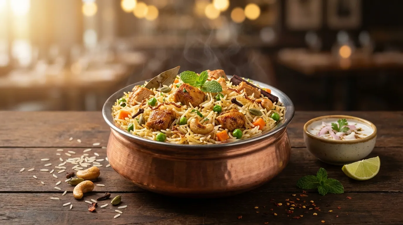 Hyderabadi CHICKEN PULAV – BONELESS - Famous HD Biryani McKinney