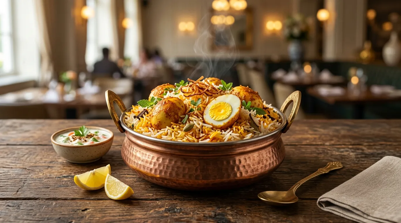 Authentic Hyderabadi Egg Dum Biryani - Famous HD Biryani McKinney