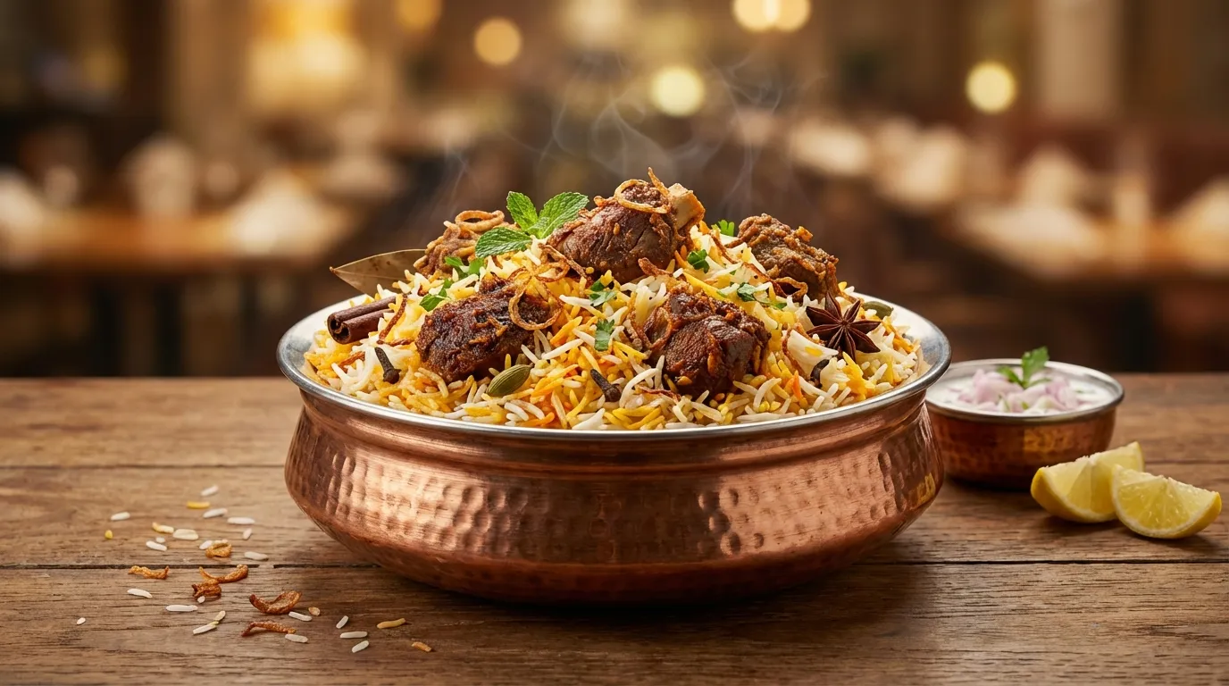 Authentic Nawabi Goat Fry Biryani - Famous HD Biryani McKinney