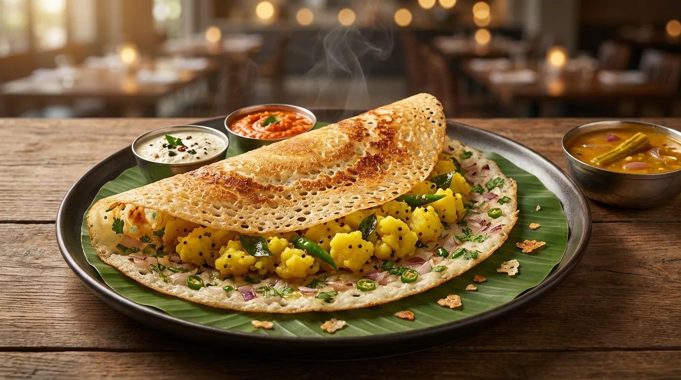 Authentic Rava Masala Dosa - Famous HD Biryani McKinney