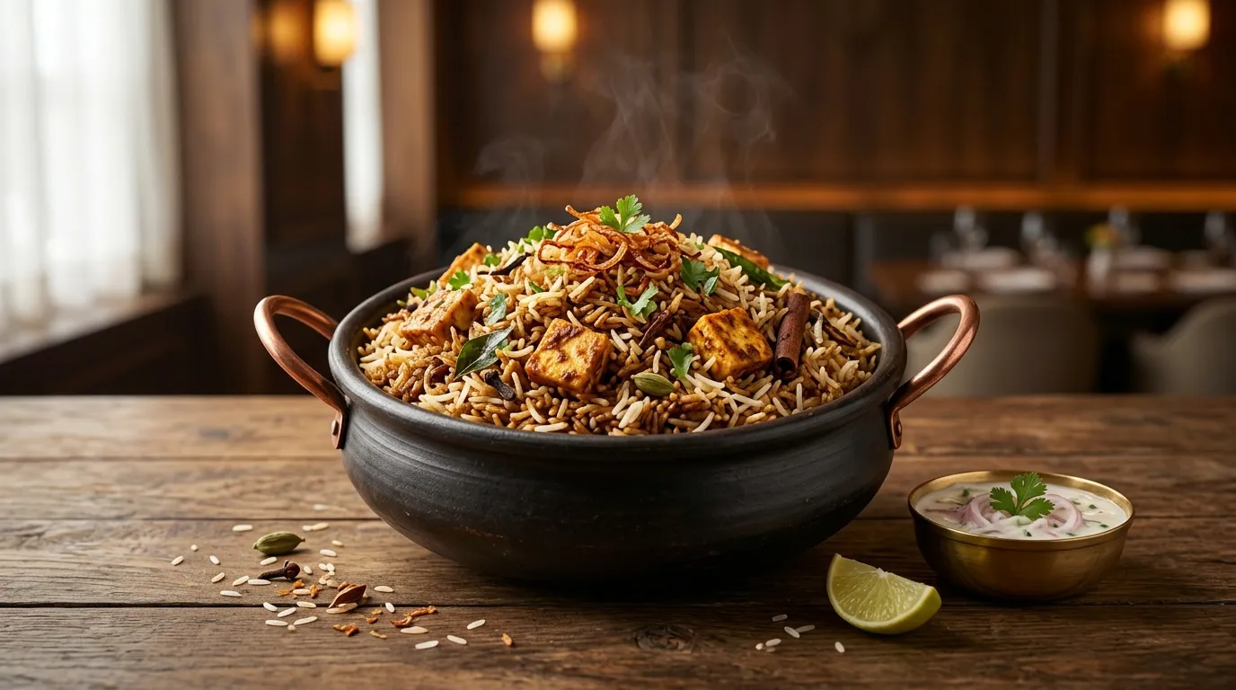 Authentic Ulavacharu Paneer Biryani - Famous HD Biryani McKinney