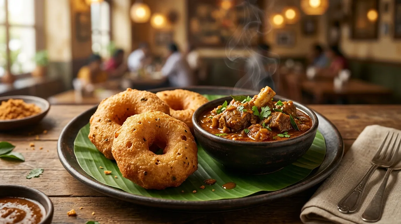 Authentic Vada with Mutton Curry - Famous HD Biryani McKinney